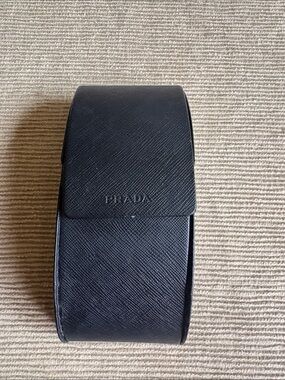 Prada Black Saffiano Leather Sunglass Case